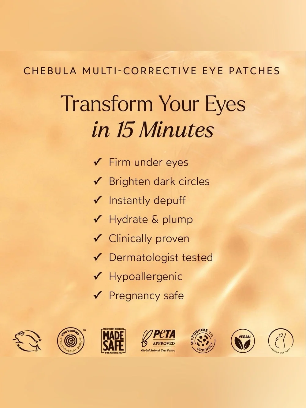 TRUE BOTANICALS | CHEBULA MULTI-CORRECTIVE EYE PATCHES | 25 PAIRS | NEW